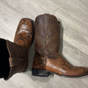 Tecovas limited edition saddle python size 12 cowboy boot